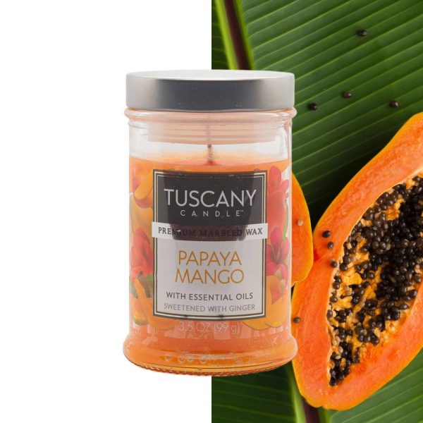 Candela profumata Papaya Mango Tuscany Candle